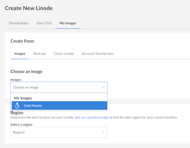 Select your Image from the 'My Images' tab